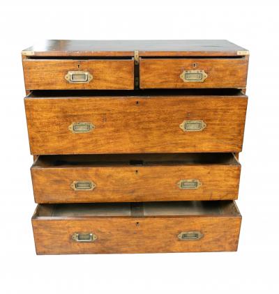 Victorian Mahogany and Brass Mounted Campaign Chest