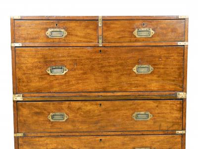 Victorian Mahogany and Brass Mounted Campaign Chest