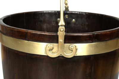 Victorian Mahogany and Brass Peat Bucket
