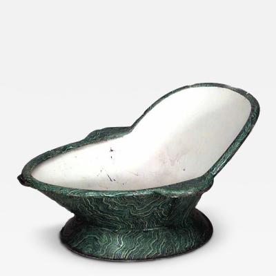 Victorian Metal Green Painted Sitz Bath Tub
