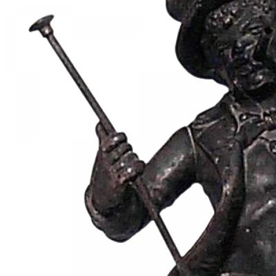Victorian Metal Strutting Man Figure