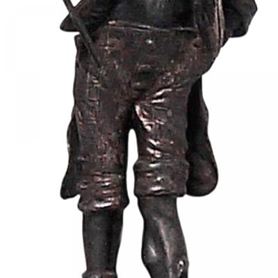 Victorian Metal Strutting Man Figure