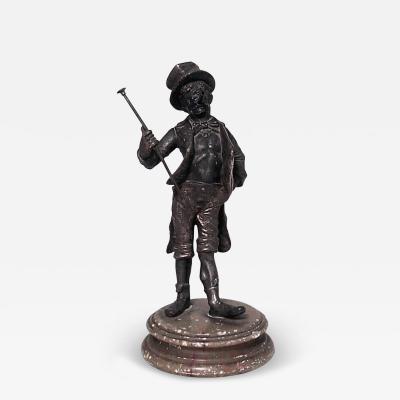 Victorian Metal Strutting Man Figure