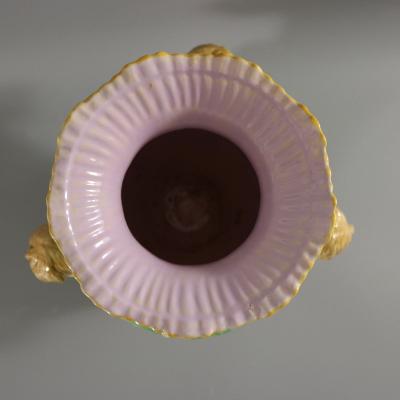 Victorian Minton Majolica Marine Vase with Merboys