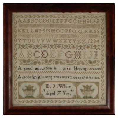 Victorian Norfolk Sampler 1845 by EJ White