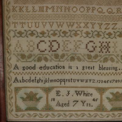 Victorian Norfolk Sampler 1845 by EJ White
