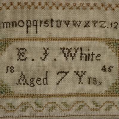 Victorian Norfolk Sampler 1845 by EJ White