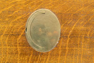 Victorian Oak Campaign Document Box On Brass Base