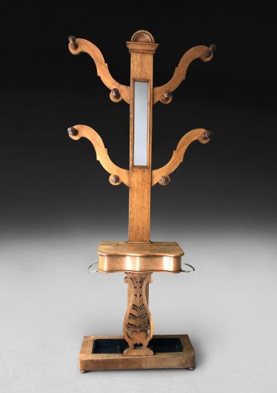 Victorian Oak Hall Stand