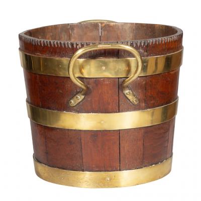 Victorian Oak and Brass Pail