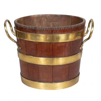 Victorian Oak and Brass Pail