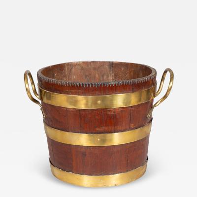 Victorian Oak and Brass Pail