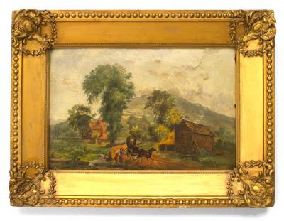 Victorian Oil Painting of Country Scene