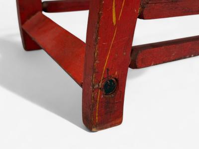 Victorian Painted Wood Primitive Rocking Horse USA 19th c 