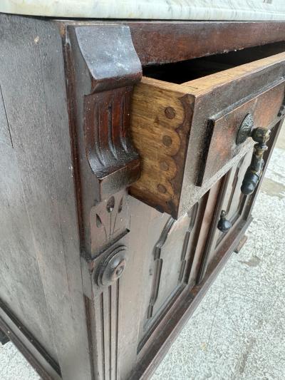 Victorian Period Mahogany Marble Top Cabinet