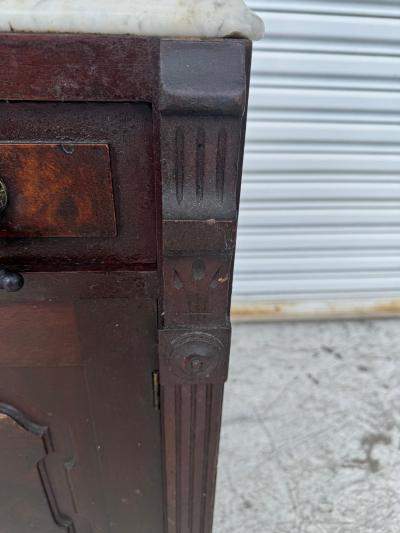 Victorian Period Mahogany Marble Top Cabinet
