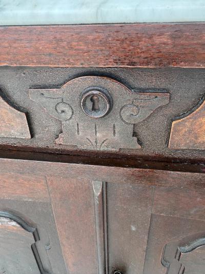 Victorian Period Mahogany Marble Top Cabinet