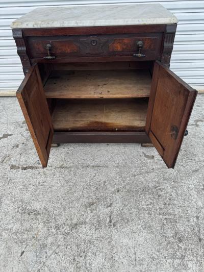 Victorian Period Mahogany Marble Top Cabinet