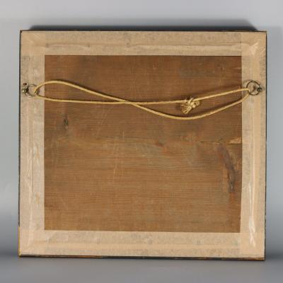 Victorian Petit Point Embroidery of a Shepherd with Sheep