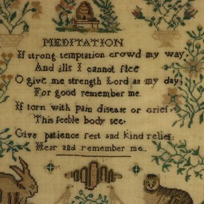 Victorian Sampler 1850 Sarah Roberts Aged 13