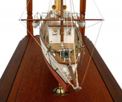 Victorian Schooner Ship Model in Glass Case
