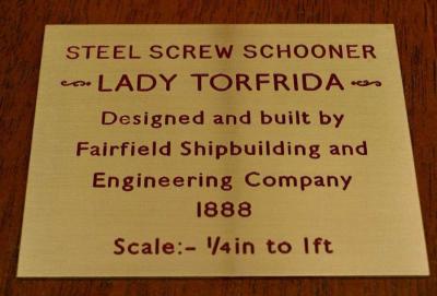 Victorian Schooner Ship Model in Glass Case