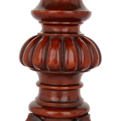 Victorian Septarian Nodule marble and mahogany occasional table