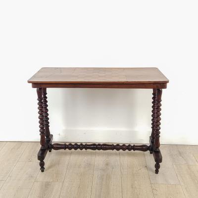 Victorian Sofa Game Table in Walnut with Inlaid Game Board England circa 1860
