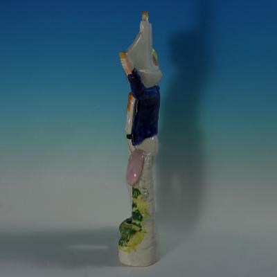 Victorian Staffordshire Pottery Begging Sailor Figure