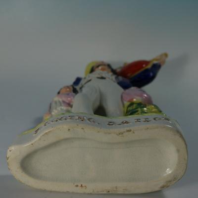 Victorian Staffordshire Pottery Begging Sailor Figure