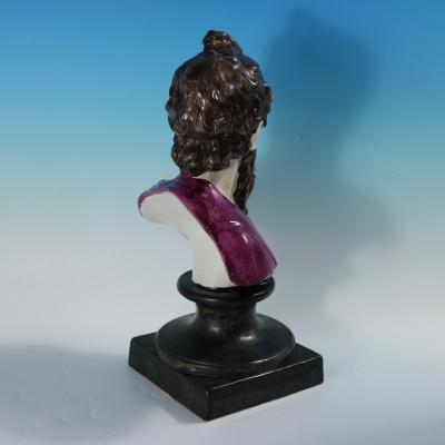 Victorian Staffordshire Pottery Bust of Plato