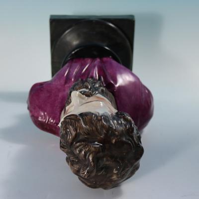 Victorian Staffordshire Pottery Bust of Plato