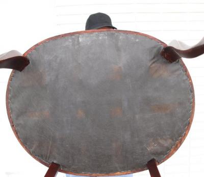 Victorian Style Barrel Inlaid Chair