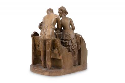 Victorian Terra Cotta Group Figures