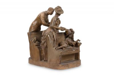 Victorian Terra Cotta Group Figures