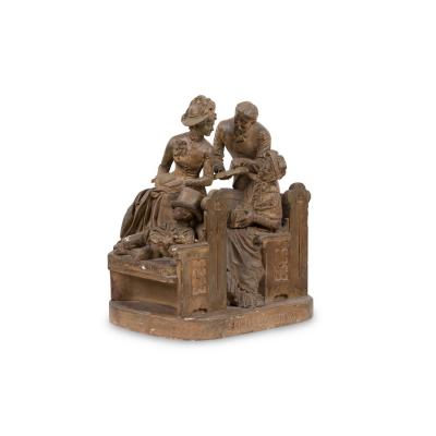 Victorian Terra Cotta Group Figures
