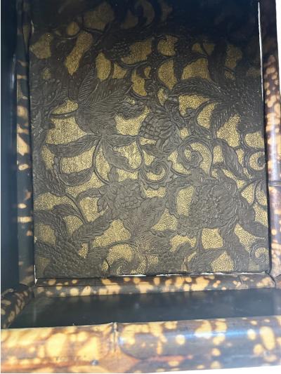 Victorian Tiger Bamboo Expanding Side Table Game Table