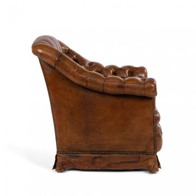 Victorian Tufted Leather Club Chair