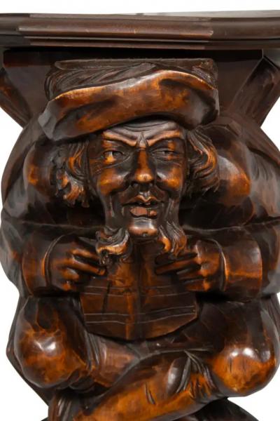 Victorian Walnut Figural Wall Bracket