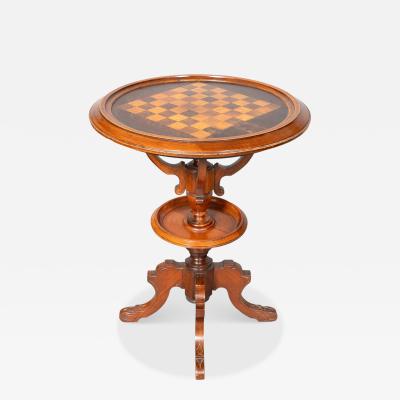 Victorian Walnut Games Table