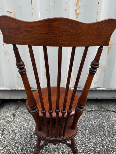 Victorian Walnut Spindle Back Ball And Claw Swivel Piano Stool