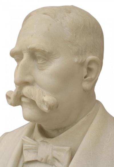 Victorian White Marble Gentleman Bust