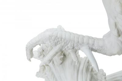Victorian White Pariam Rooster