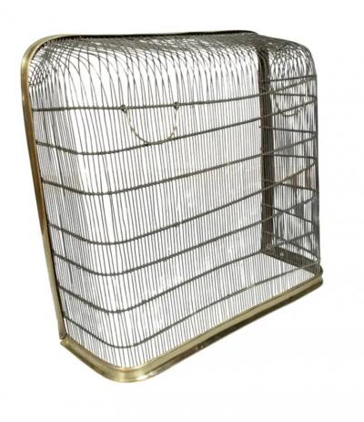 Victorian Wire And Brass Firescreen