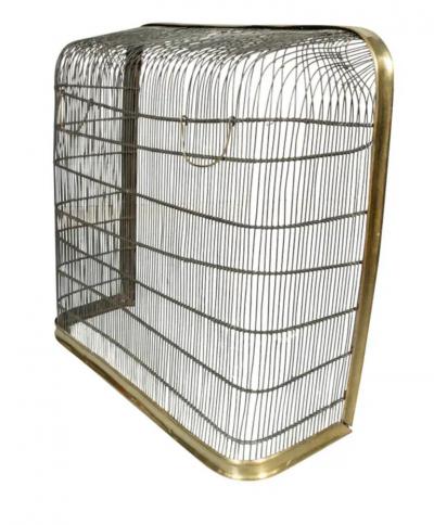 Victorian Wire And Brass Firescreen