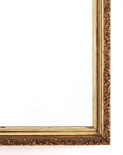 Victorian Wood and Molded Plaster Silver Gilt Frame Mirror France 19th century