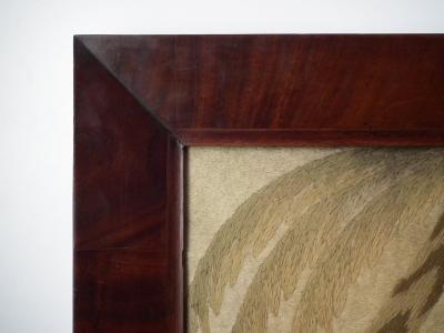 Victorian Woolwork Embroidered Picture of a Tiger