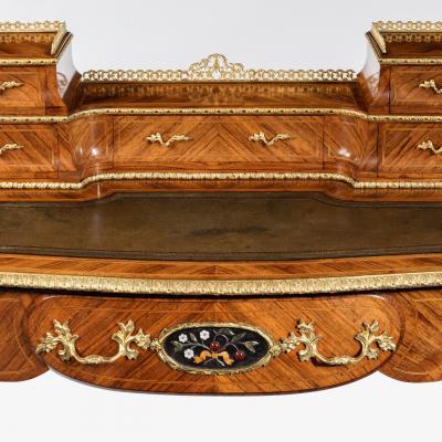 Victorian kingwood and box wood ladies writing table