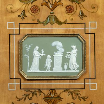 Victorian satinwood side cabinet attributed to Dyer and Watts