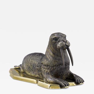 Vienna Bronze Walrus Inkwell